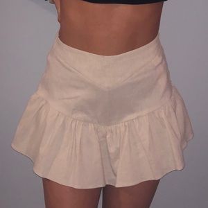 NWT ZARA XS Tan Skirt/Skort